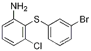Molecular Structure of 1340042-93-4 (2-(3-BroMo-phenylsulfanyl)-3-chloro-phenylaMine)